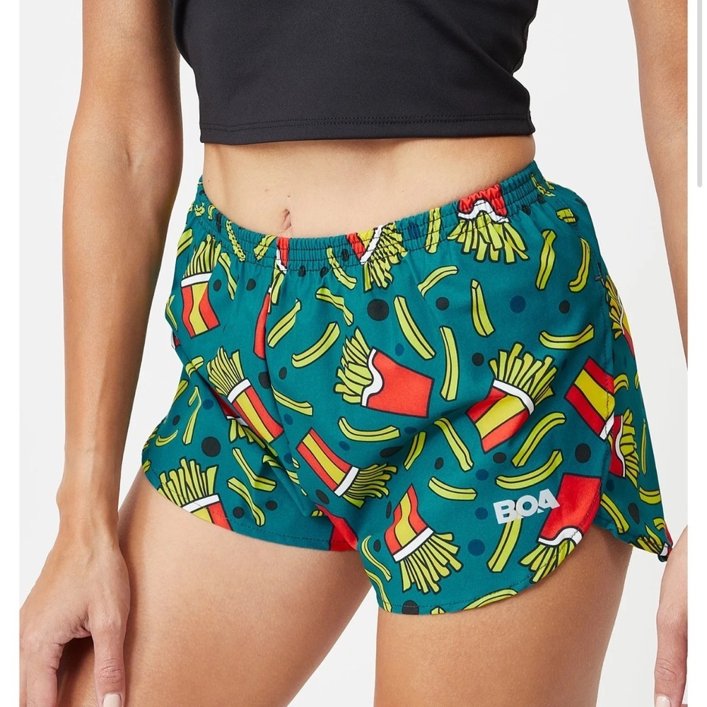 BOA Women's 1" Elite Split Short - French Fries size small NWOT - Picture 2 of 9